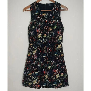 Gap Dress Size 4 Fit & Flare Sleeveless Pockets Lining Colorful Confetti Flouncy